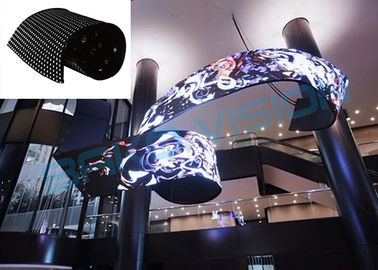 Full Color Flexible LED Display , P3mm High Definition Curved Advertising LED Display